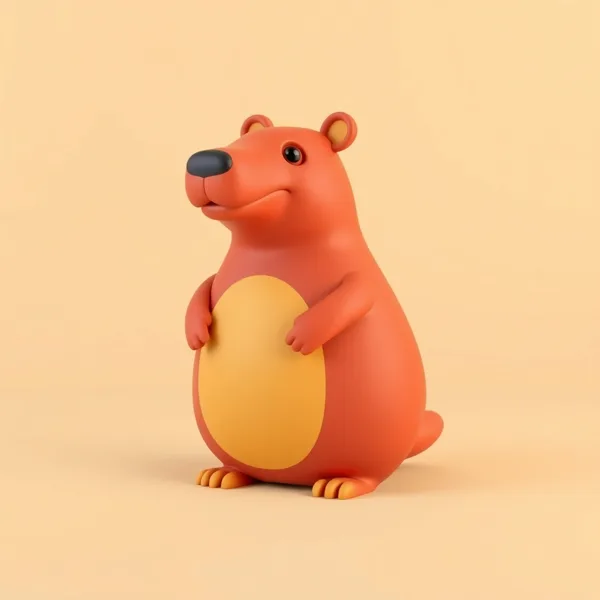 Satirische Illustration: Capybara Hot Water Bottle