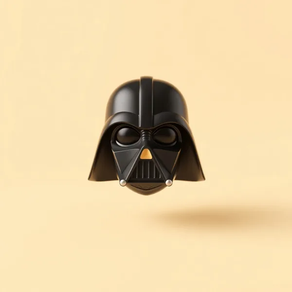 Satirische Illustration: Star Wars The Black Series Premium Darth Vader Helm