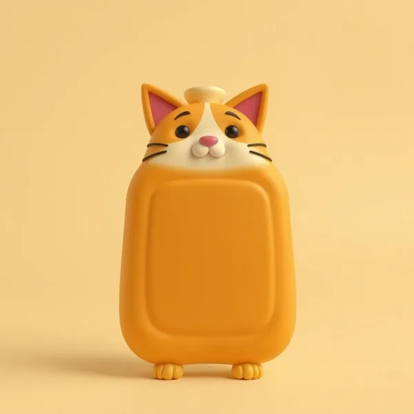 Satirische Illustration: Cat Hot Water Bottle