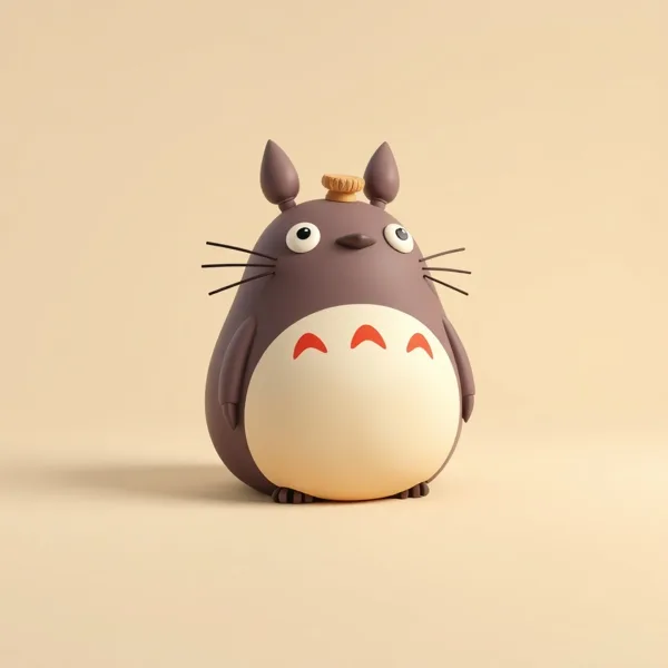 Satirische Illustration: Mein Nachbar Totoro Butterdose mit Holzdeckel