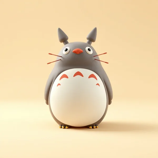 Satirische Illustration: Mein Nachbar Totoro Kleine Keramik-Schale im traditionellen Mino-Stil