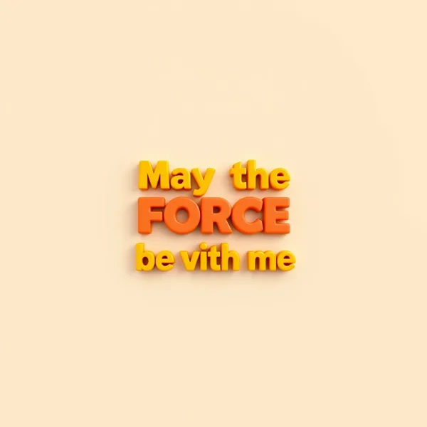 Satirische Illustration: May the force be with me