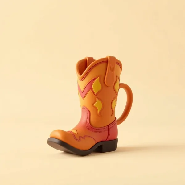 Satirische Illustration: Cowboy Boot Mug