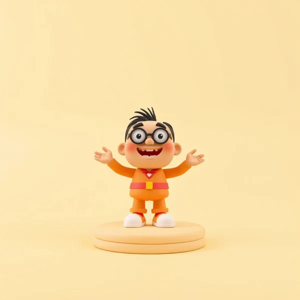 Satirische Illustration: Solo Leveling Sung Jinwoo Sammelfigur