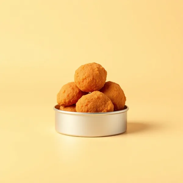 Satirische Illustration: Fried Chicken Candy in a Tin