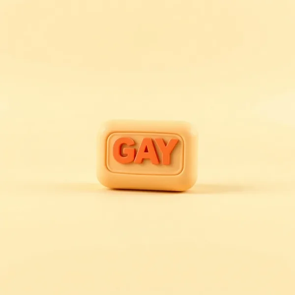Satirische Illustration: Gay bar soap