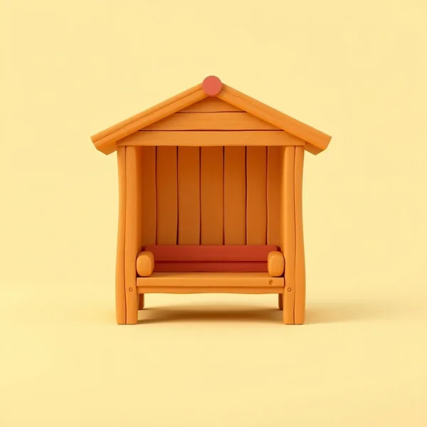 Satirische Illustration: Book Nook Holzbausatz – Gartenhaus