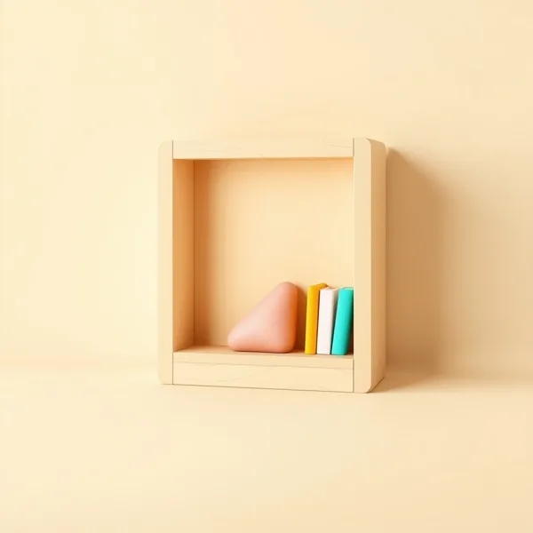 Satirische Illustration: Book Nook Holzbausatz – Sakura Weingasse
