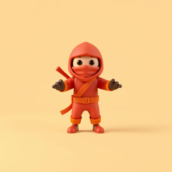 Satirische Illustration: Ninja-Handyhalter Pro 2026