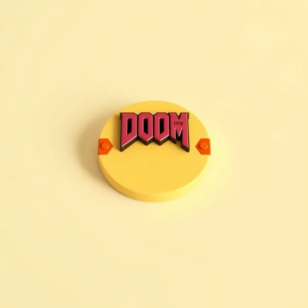 Satirische Illustration: Doom 1 Limited Edition Pin Diskette