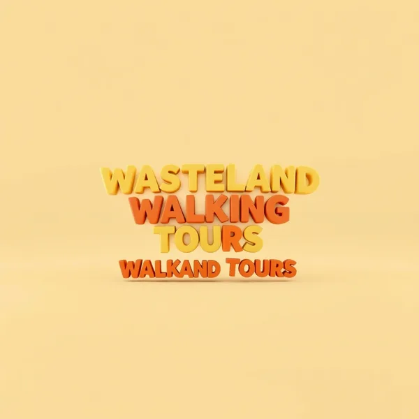Satirische Illustration: Wasteland Walking Tours