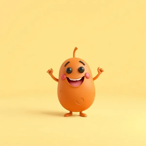 Satirische Illustration: Heatable Happy Hot Potato