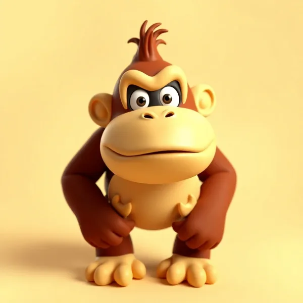 Satirische Illustration: Donkey Kong Fass Becher