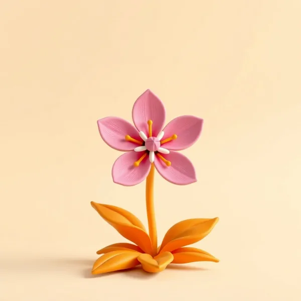 Satirische Illustration: Sakura Flower Holzbausatz