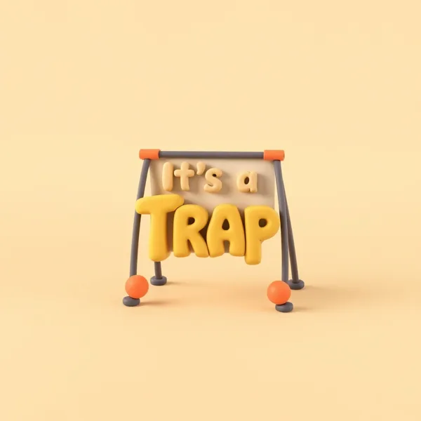 Satirische Illustration: It's a Trap
