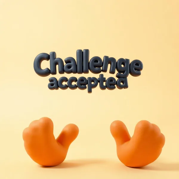 Satirische Illustration: Challenge accepted
