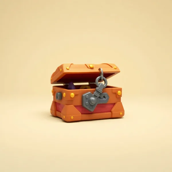 Satirische Illustration: World of Warcraft Schatzkiste mini Replica Aufbewahrungsbox mit Schlüssel