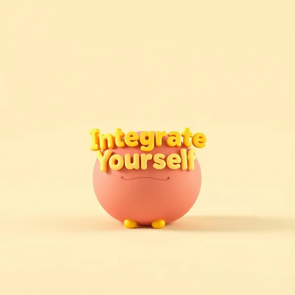 Satirische Illustration: Integrate Yourself