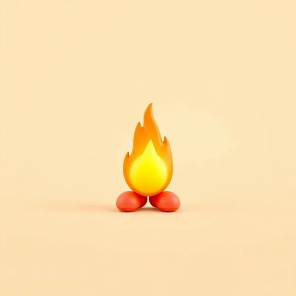 Satirische Illustration: Super Mario Feuerblume Icon Licht