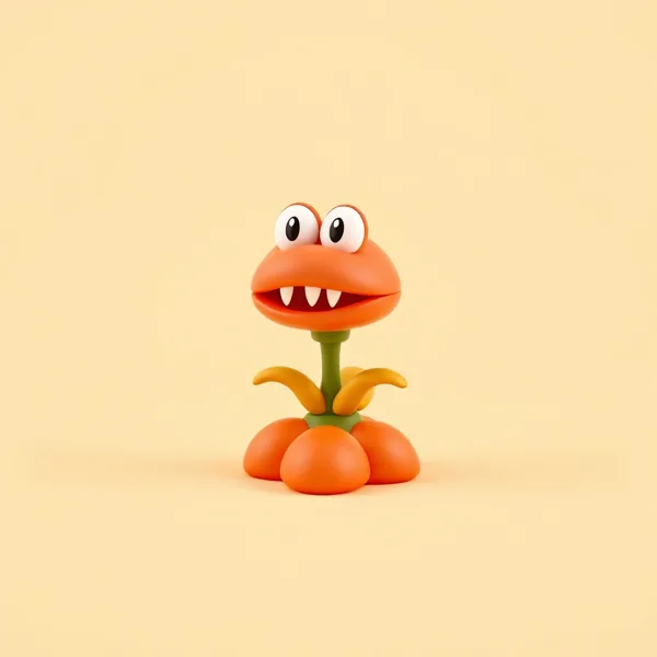Satirische Illustration: Super Mario Bewegliche Mini LED Lampe – Piranha Pflanze