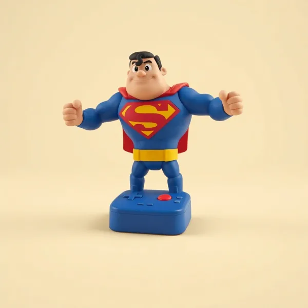 Satirische Illustration: DC Comics Superman XL Gamer-Mauspad mit Kontaktlosem Ladegerät
