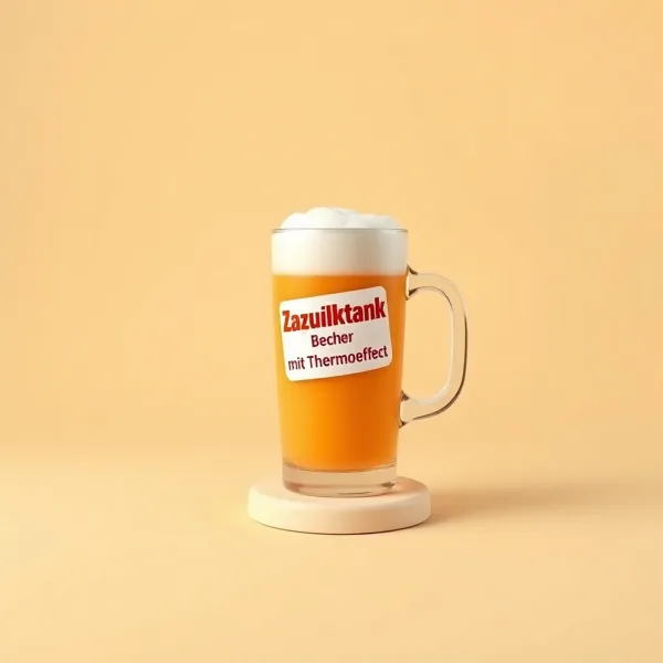 Satirische Illustration: Zaubertrank Becher mit Thermoeffekt