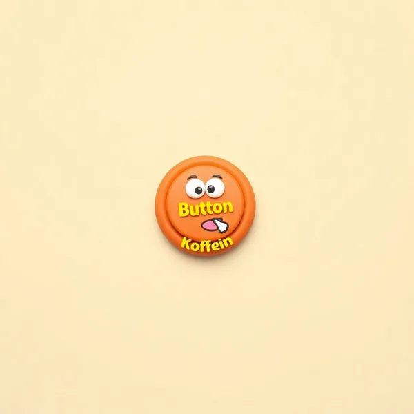Satirische Illustration: Geek Button Koffein