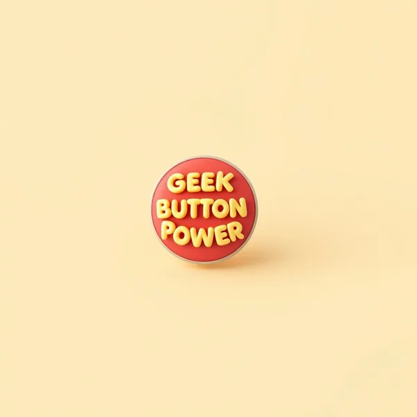 Satirische Illustration: Geek Button Power