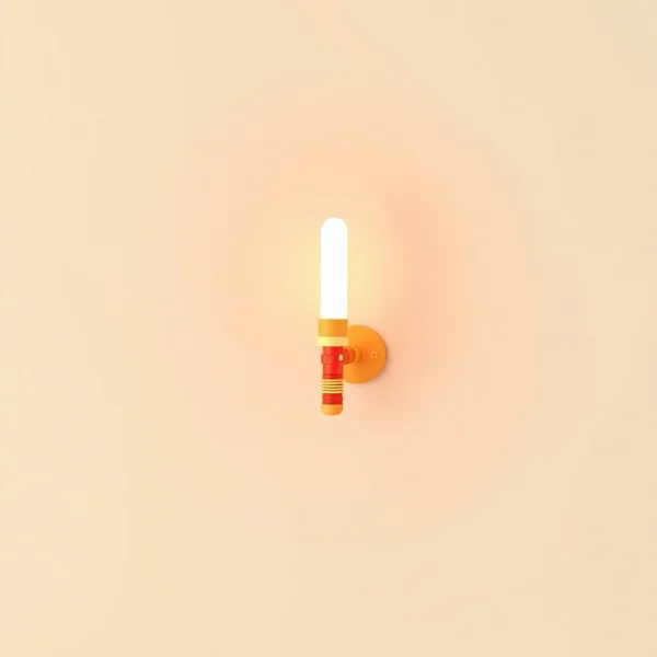 Satirische Illustration: Star Wars Lichtschwert Wandlampe