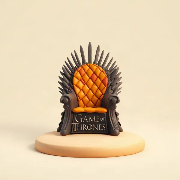Satirische Illustration: Game of Thrones Weinkelch Iron Throne