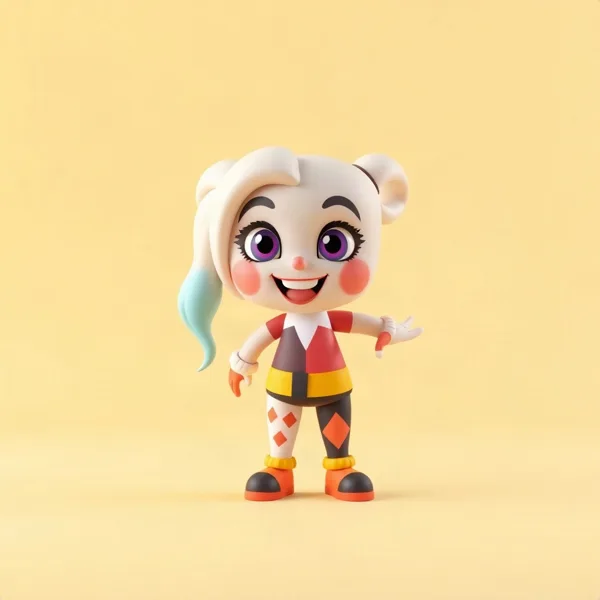 Satirische Illustration: DC Comics Harley Quinn Glas
