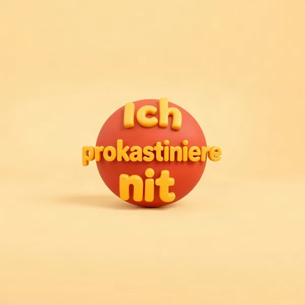 Satirische Illustration: Ich prokrastiniere nicht