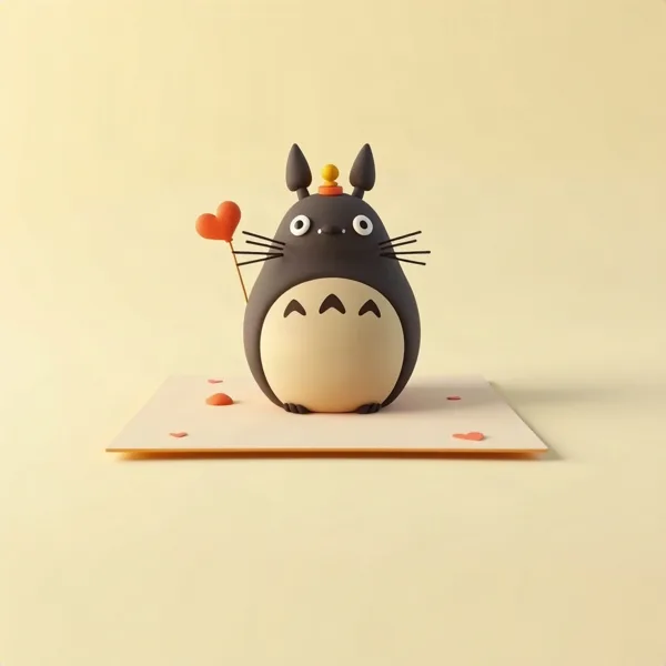 Satirische Illustration: Mein Nachbar Totoro Pop-Up Grußkarten