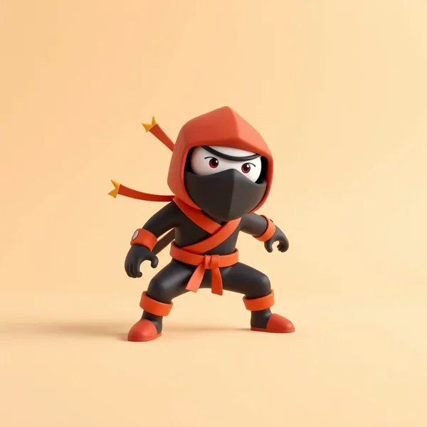 Satirische Illustration: Ninja-Duschlautsprecher Pro 2026