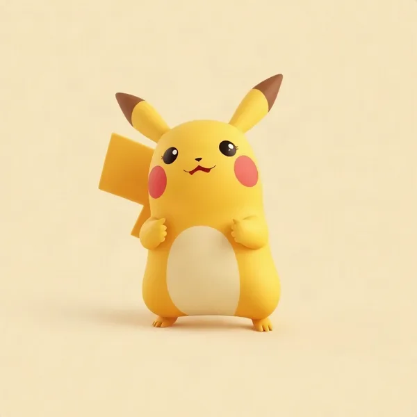 Satirische Illustration: Pokémon 3D-Becher Pikachu
