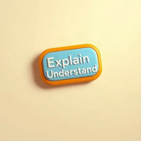 Satirische Illustration: Geek Button Explain vs Understand