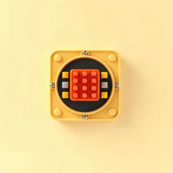Satirische Illustration: Geek Button Matrix Anschluss