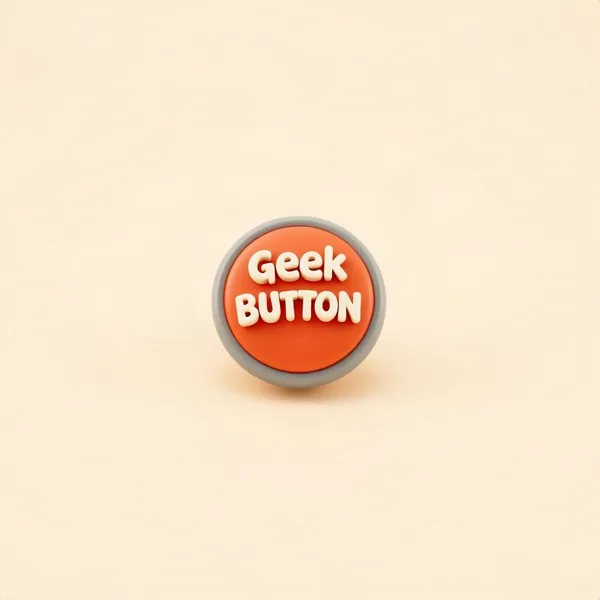 Satirische Illustration: Geek Button Auto-Correct