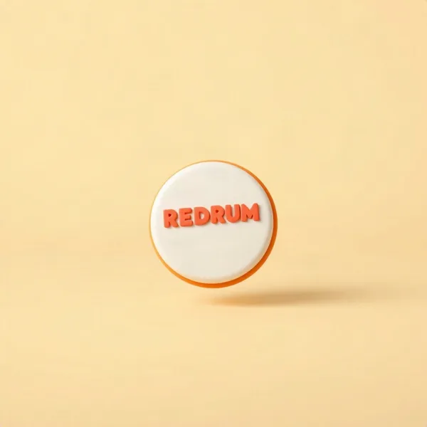 Satirische Illustration: Geek Button REDRUM