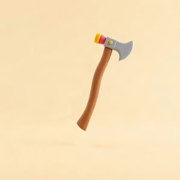 Satirische Illustration: The Small Viking Axe Game Zubehör