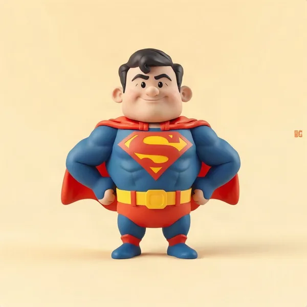 Satirische Illustration: DC Comics Superman Crystal Clear Wandbild