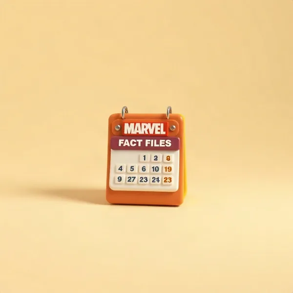 Satirische Illustration: Marvel Fact Files Dauer-Kalender