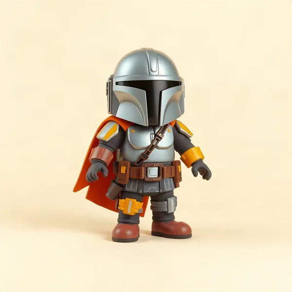 Satirische Illustration: Star Wars Vintage Collection The Mandalorian Sammelfigur