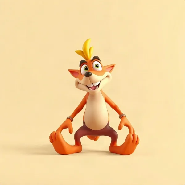Satirische Illustration: Crash Bandicoot Untersetzer