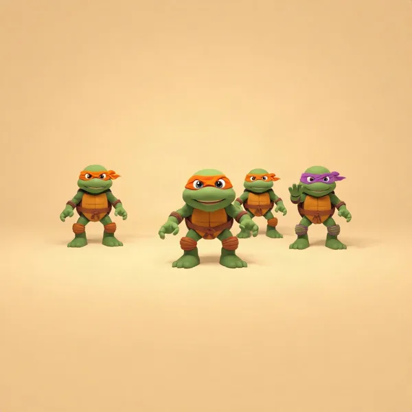 Satirische Illustration: Teenage Mutant Ninja Turtles Ultimates Sammelfiguren Wave 1