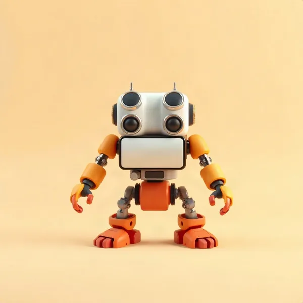 Satirische Illustration: Erweiterungssets für analogen Roboterbausatz Varikabi