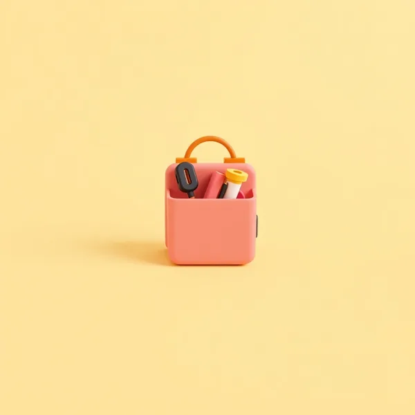 Satirische Illustration: Deluxe-Kabelorganizer Pro 2026