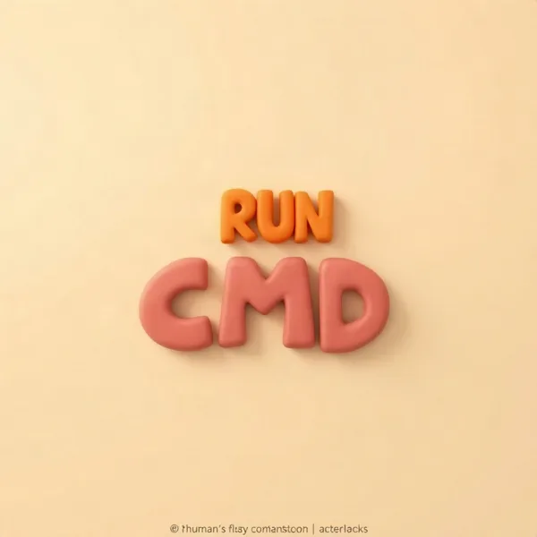 Satirische Illustration: RUN CMD