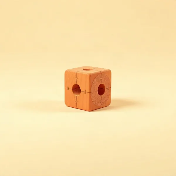 Satirische Illustration: Infinity Puzzle - Holz-Puzzle ohne Grenzen