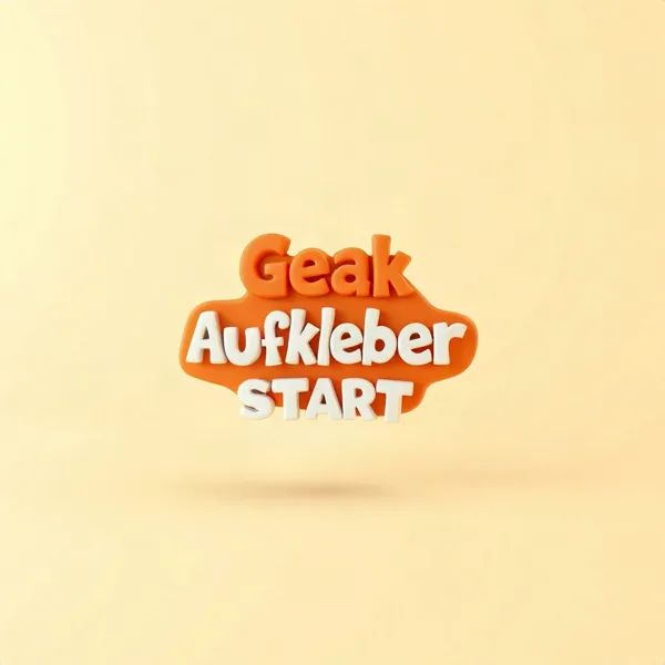 Satirische Illustration: Geek Aufkleber Press Start